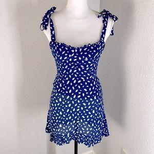 Reformation Christine blue mini dress moray women’s size 2